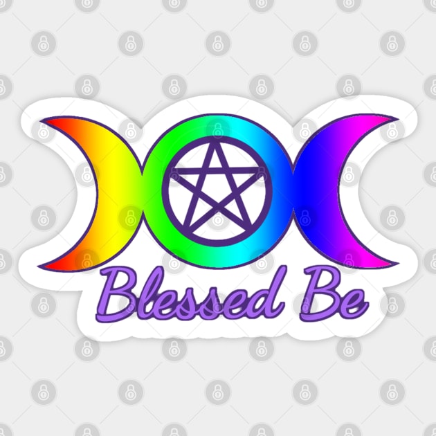 Blessed Be Rainbow Pride Sticker by Wayward Son Creations